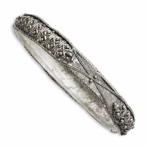 TRU Pewter Textured Bangle