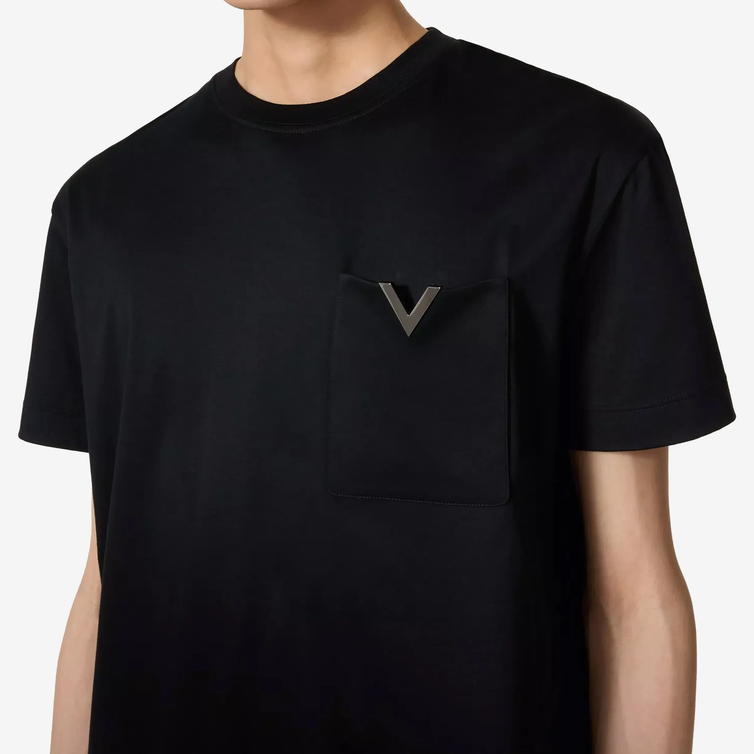 Valentino Garavani Metallic V Detail T-Shirt