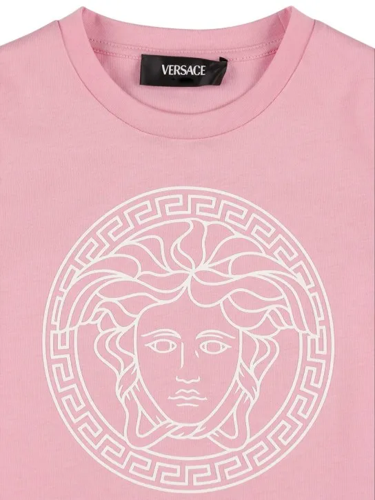 Versace   Logo printed cotton jersey t-shirt 