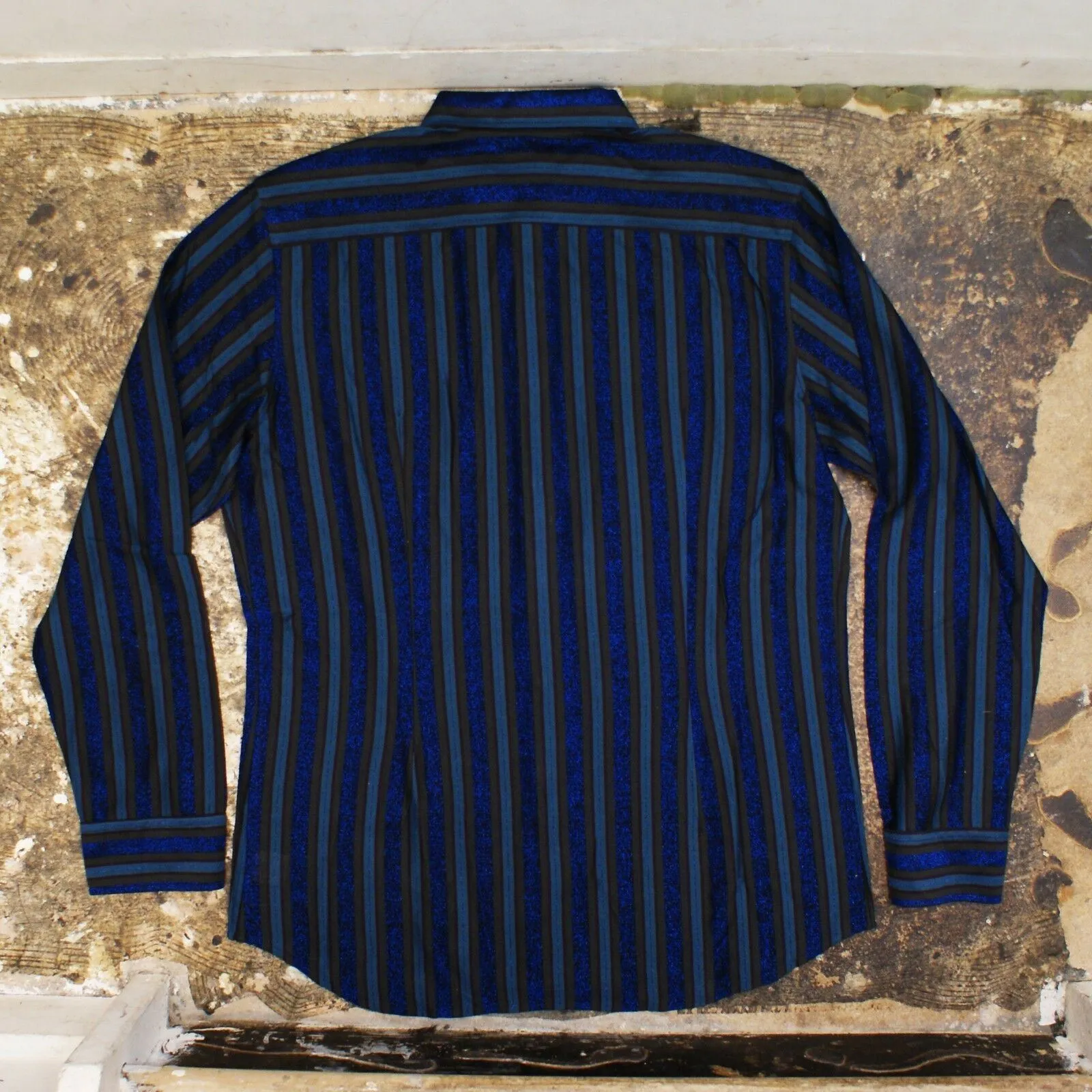 Vertical Striped Lurex Fabric Shirt