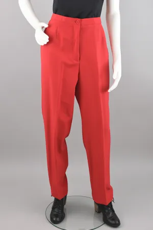 Vintage 90s Red High Waist Dress Pants Size 14, 32" Waist