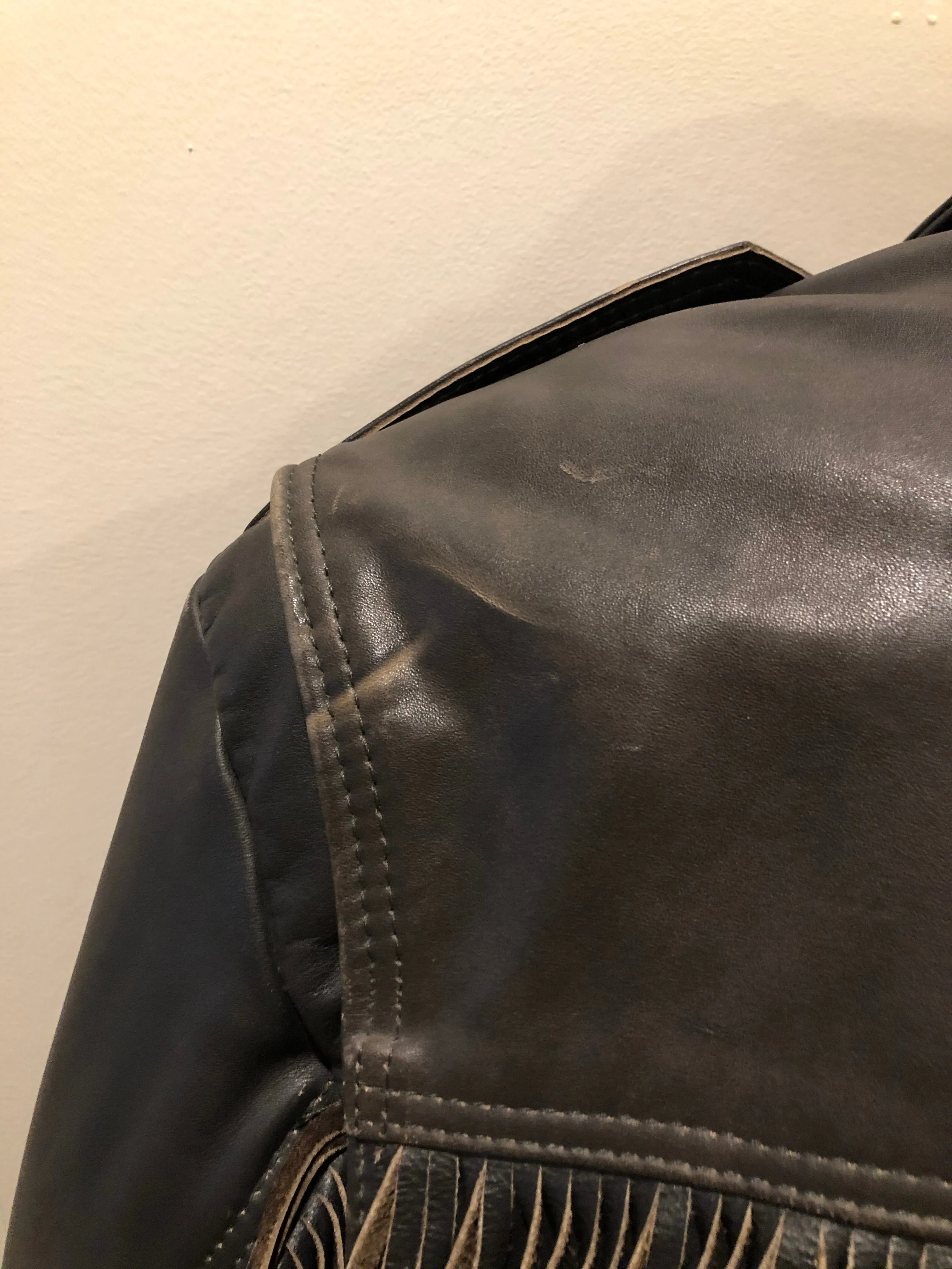 Vintage Action Black Leather Motorcycle Jacket, Made in Canada, SOLD