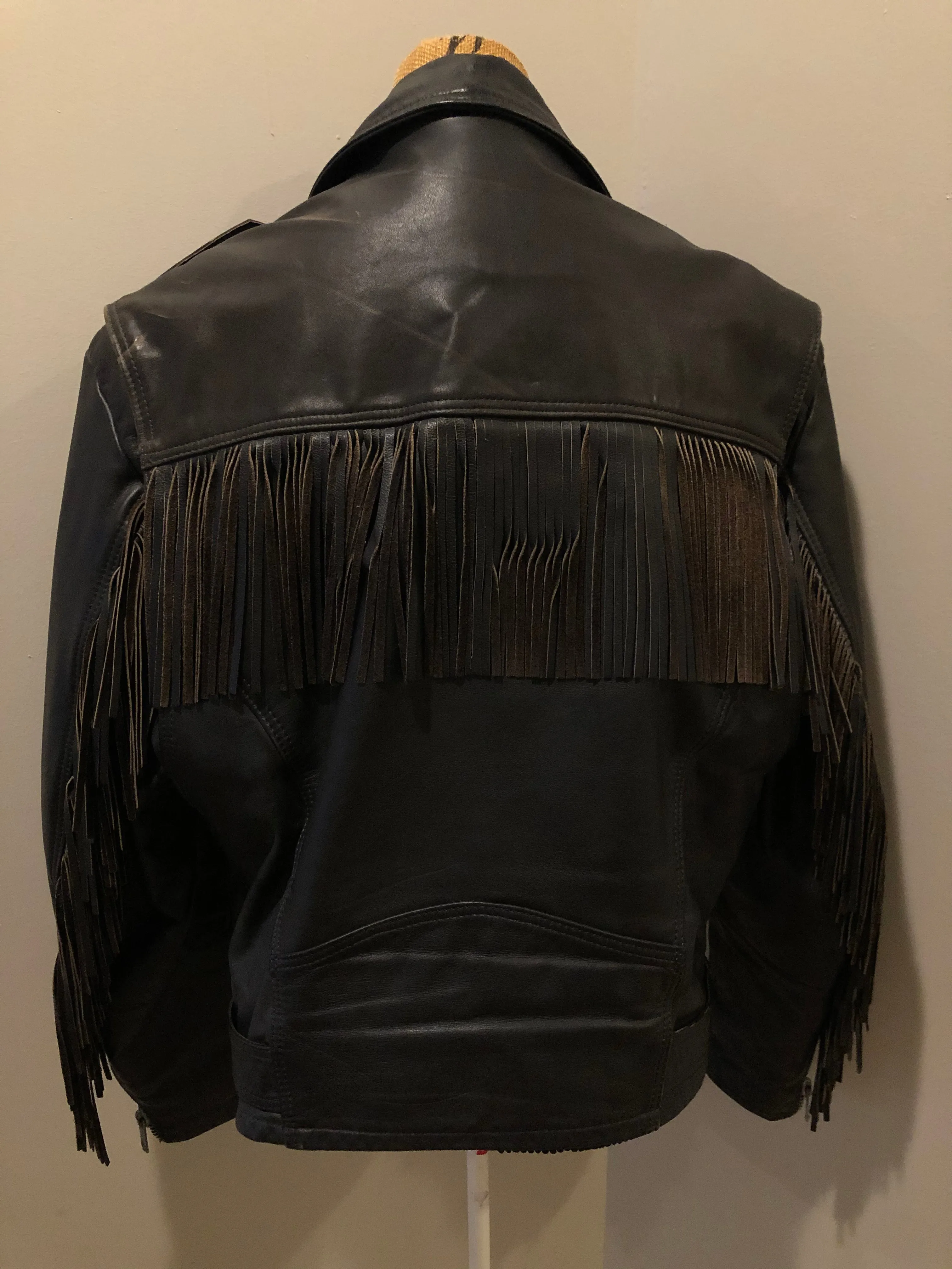 Vintage Action Black Leather Motorcycle Jacket, Made in Canada, SOLD