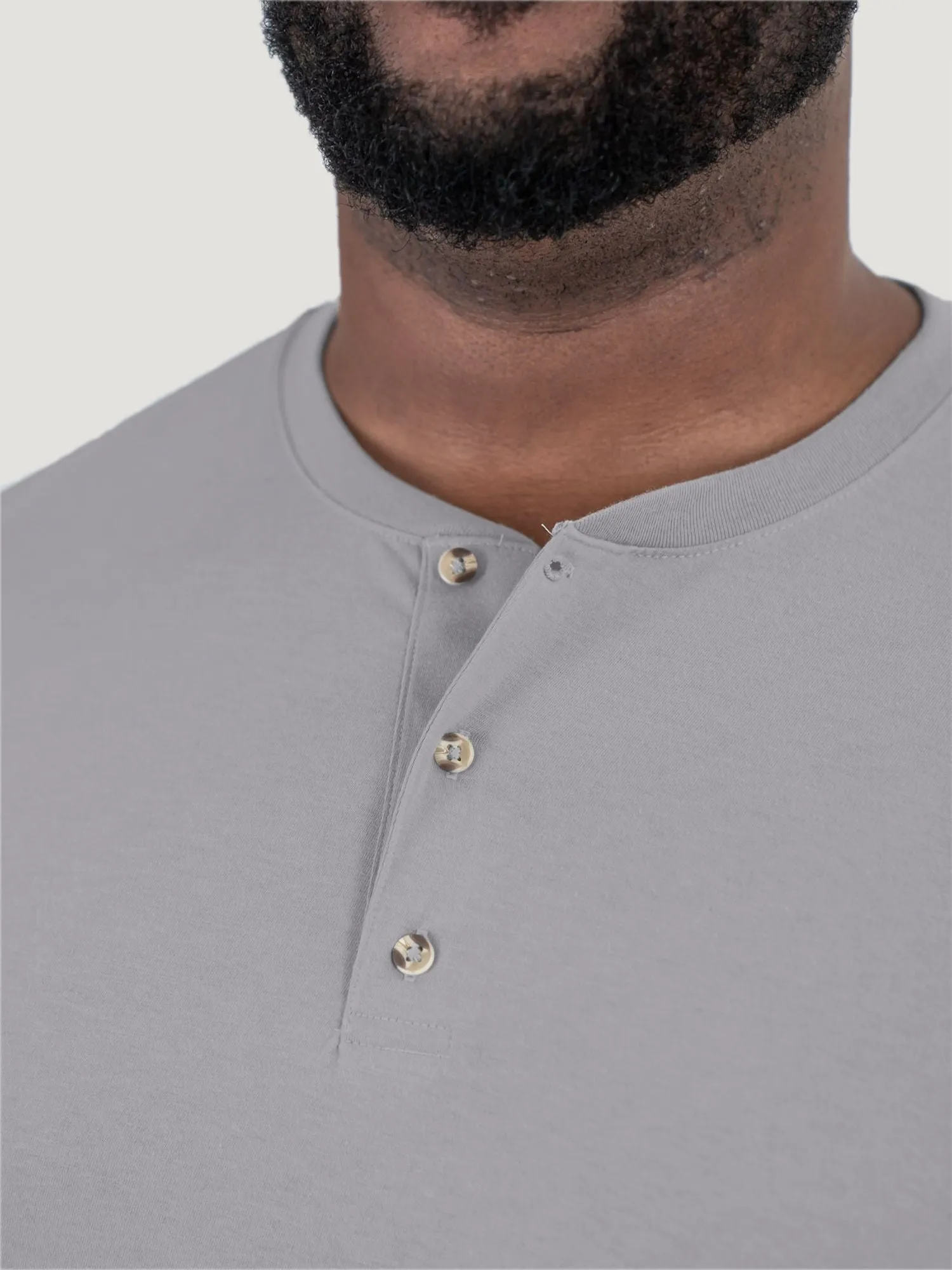 Vintage Grey Short Sleeve Henley