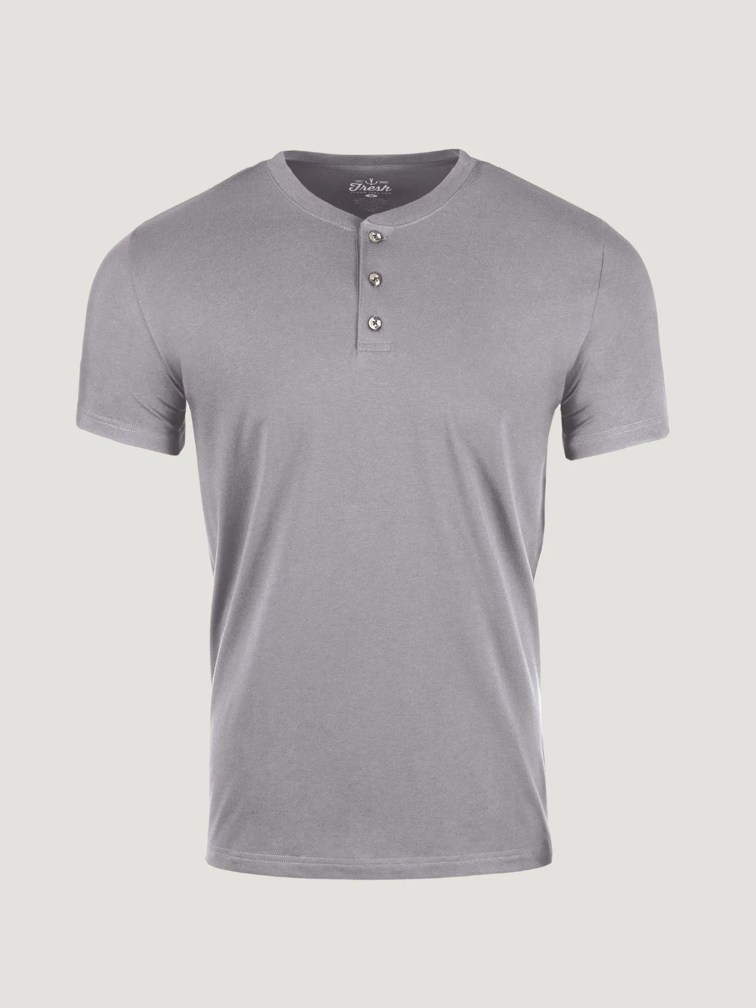 Vintage Grey Short Sleeve Henley