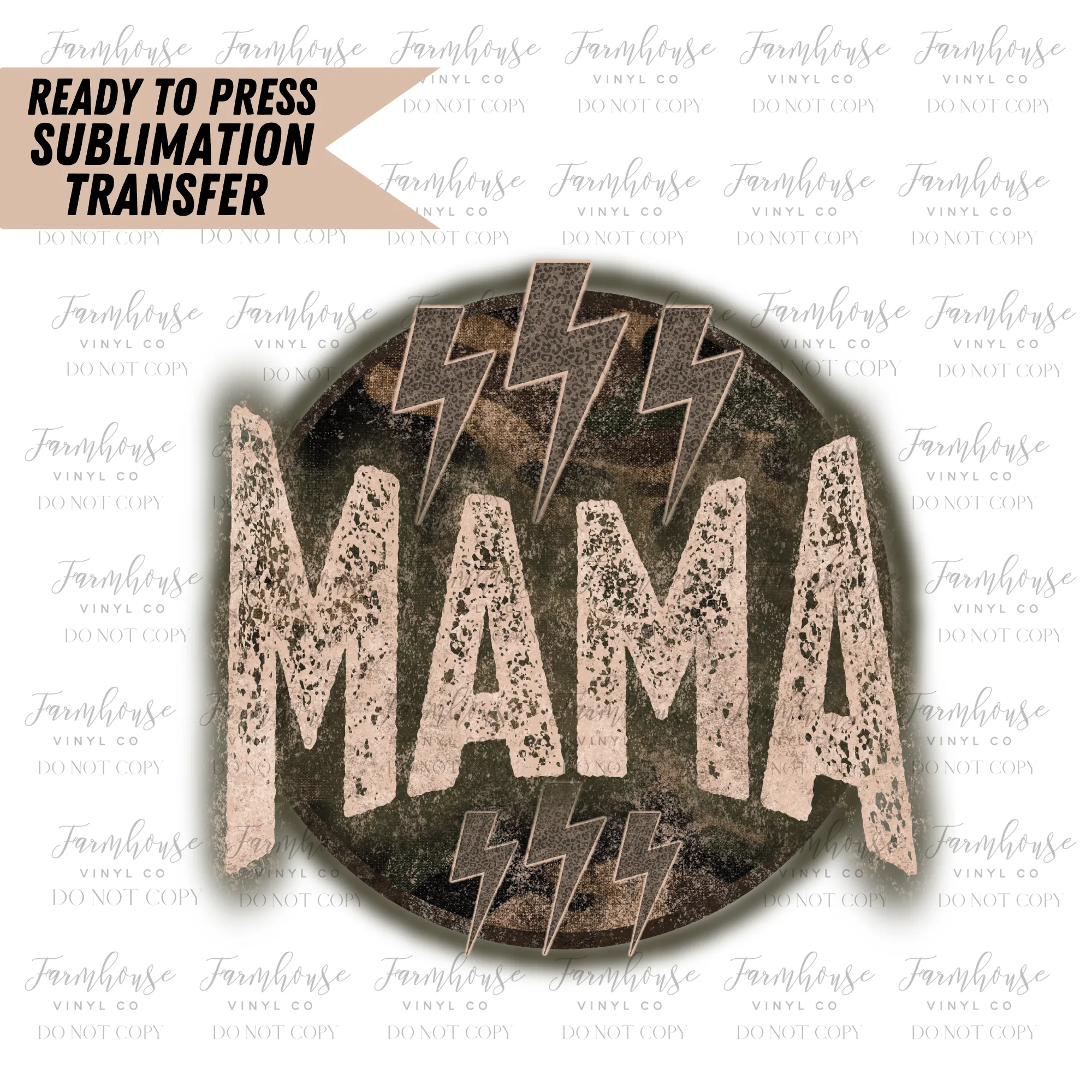 Vintage Retro Mama Ready To Press Sublimation Transfer