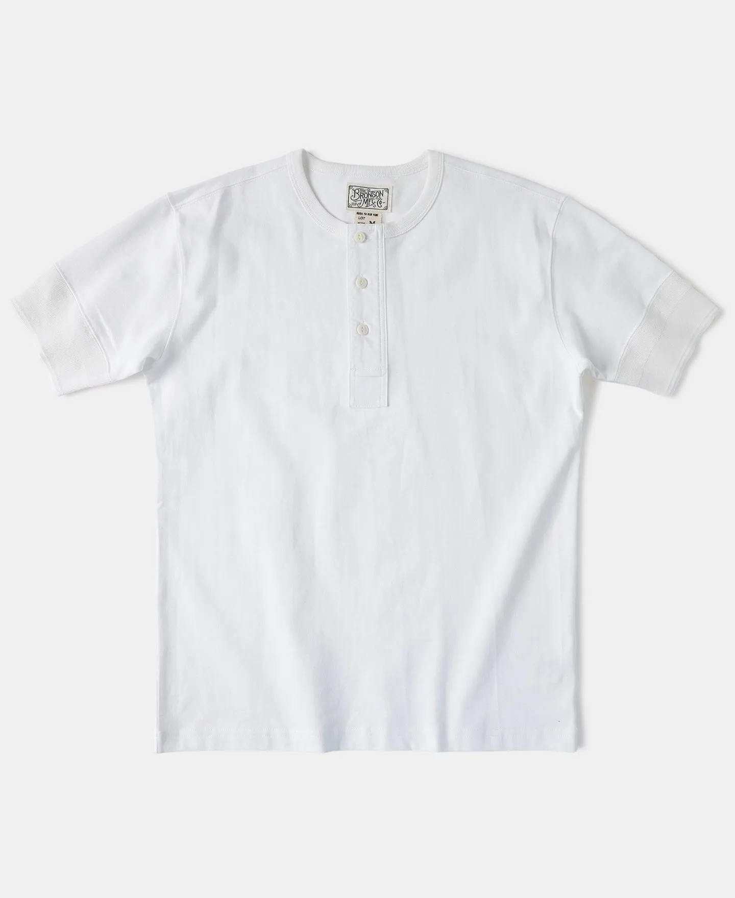 Vintage Short Sleeve Henley T-Shirt - White