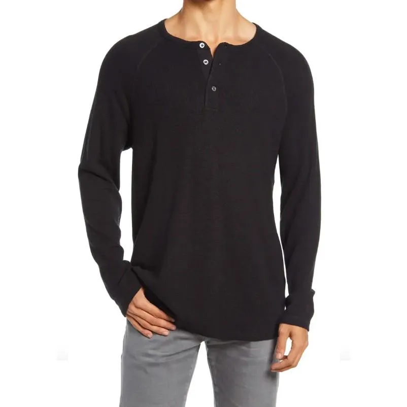 Waffle Henley (Black)