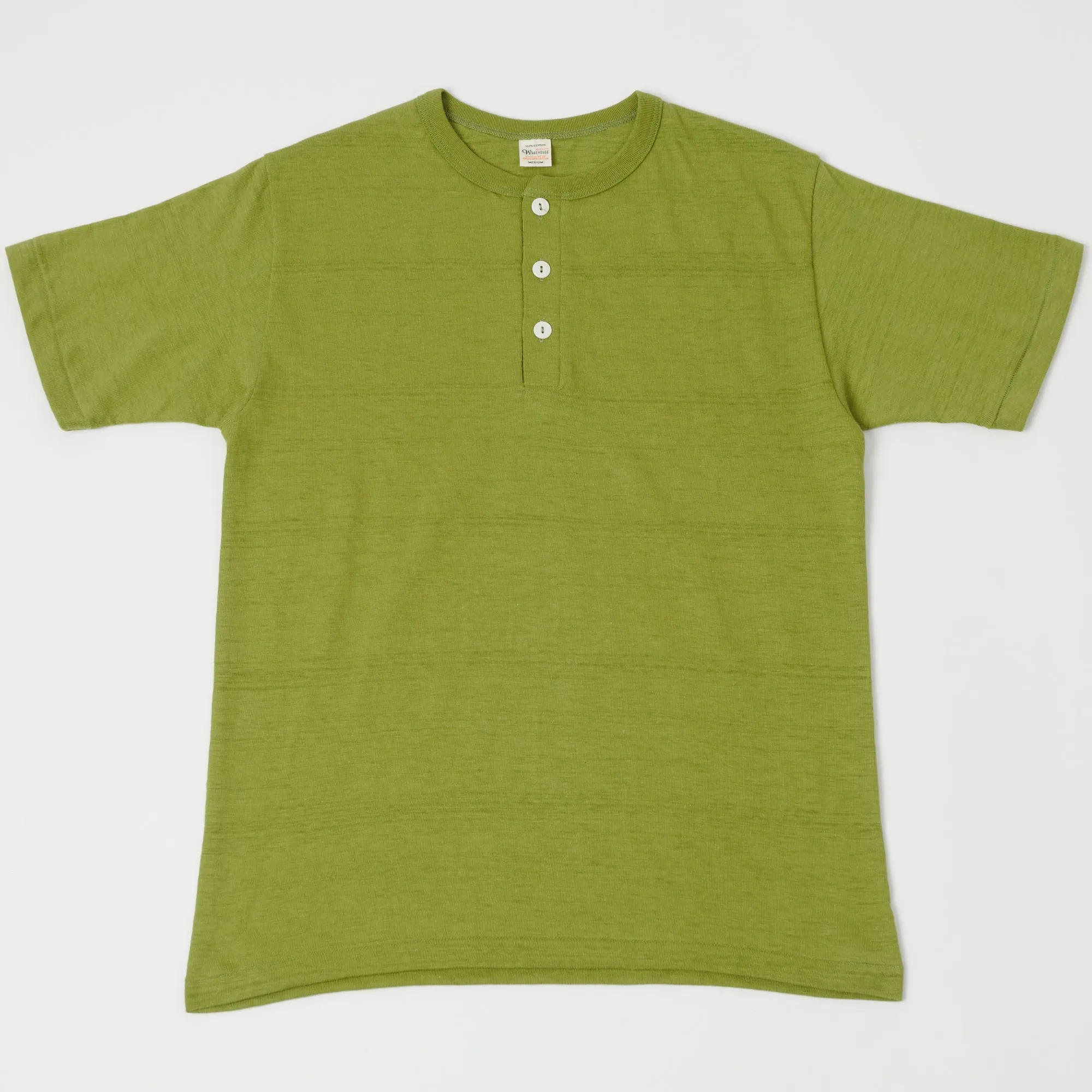 Warehouse & Co 4601 S/S Henley - Grass Green