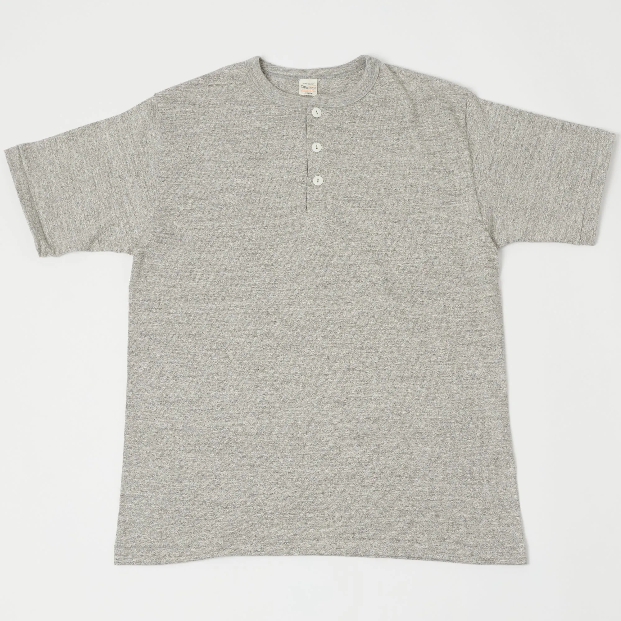 Warehouse & Co 4601 S/S Henley - Heather Grey