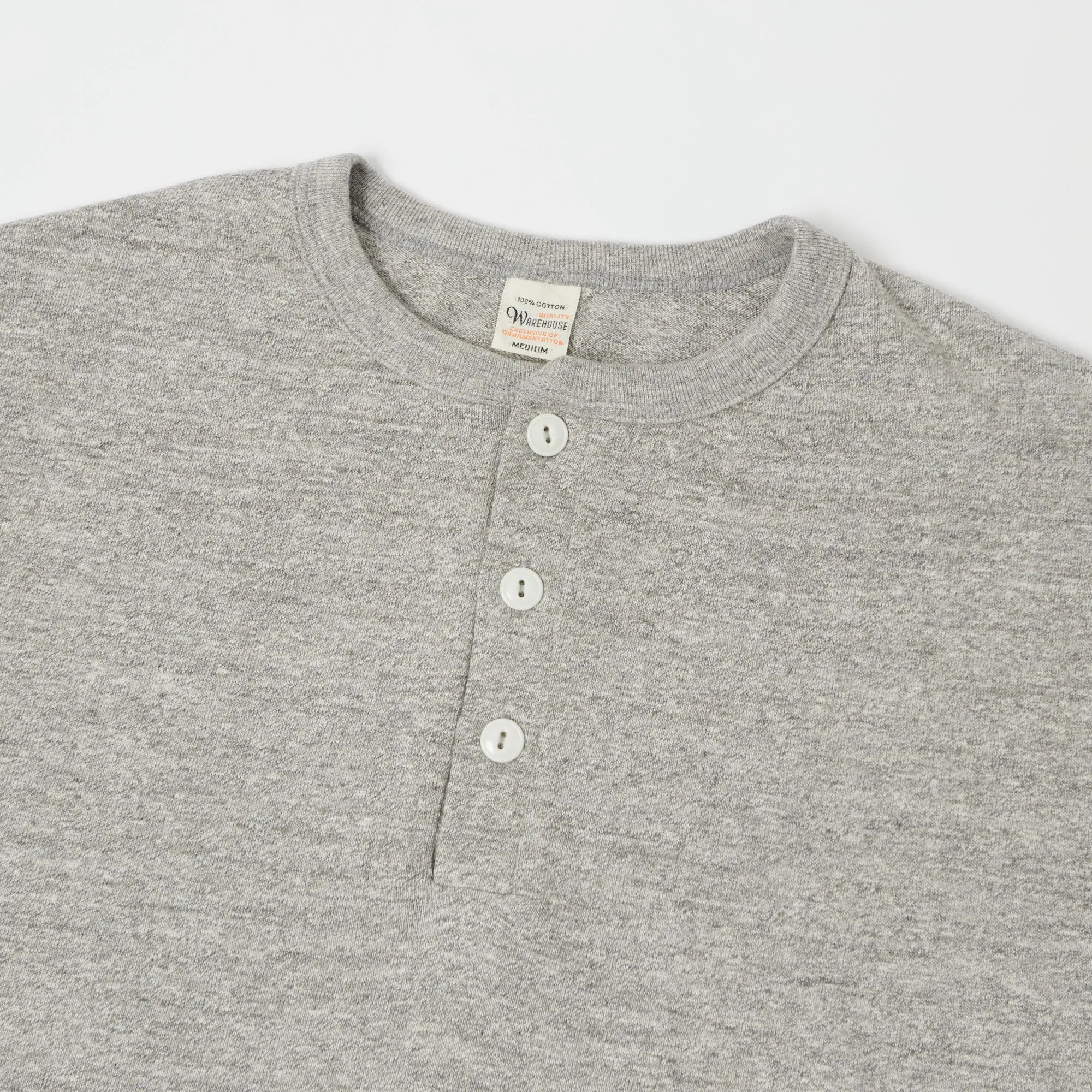 Warehouse & Co 4601 S/S Henley - Heather Grey