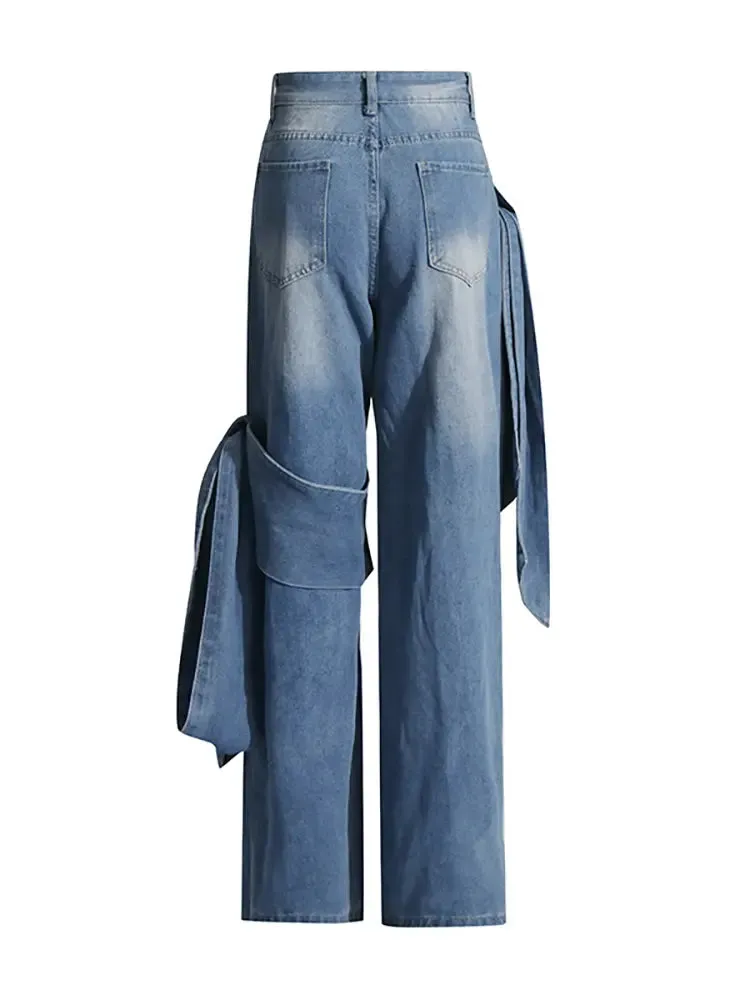 Washed High-Waist Denim