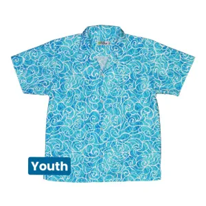 Waves light Youth Hawaiian Shirt