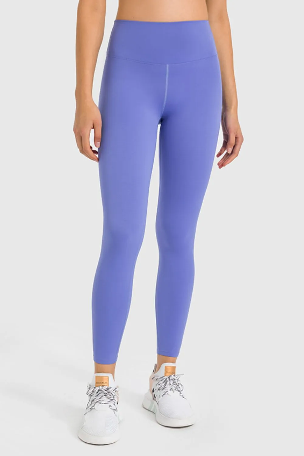 Wide High-Waist Cropped Athletic Yoga Legging Pants