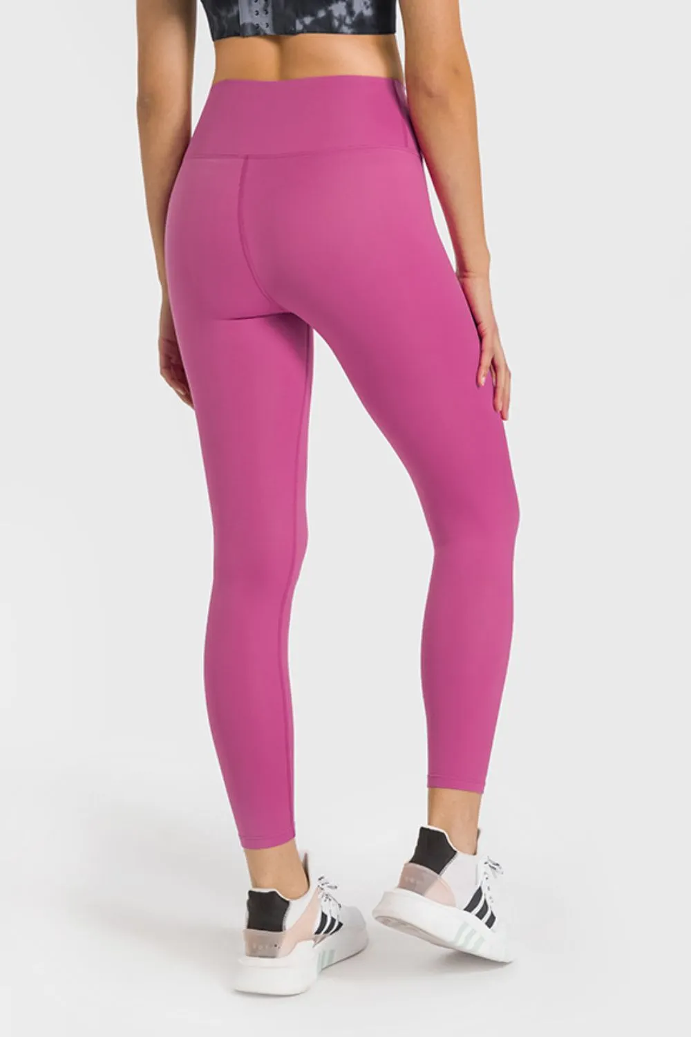 Wide High-Waist Cropped Athletic Yoga Legging Pants