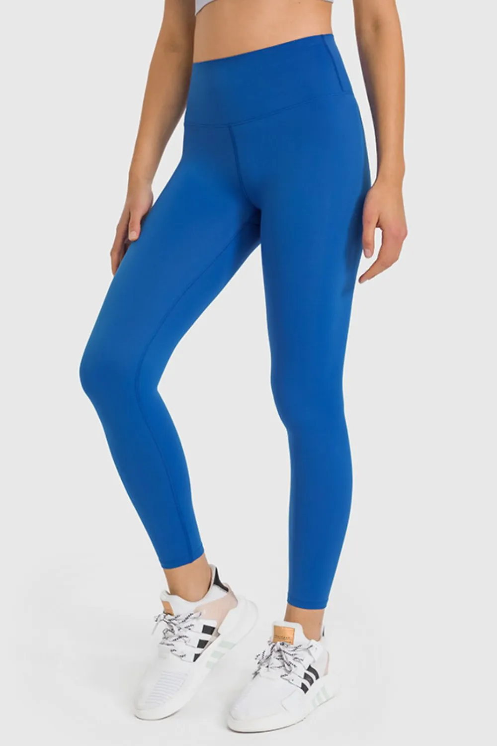 Wide High-Waist Cropped Athletic Yoga Legging Pants