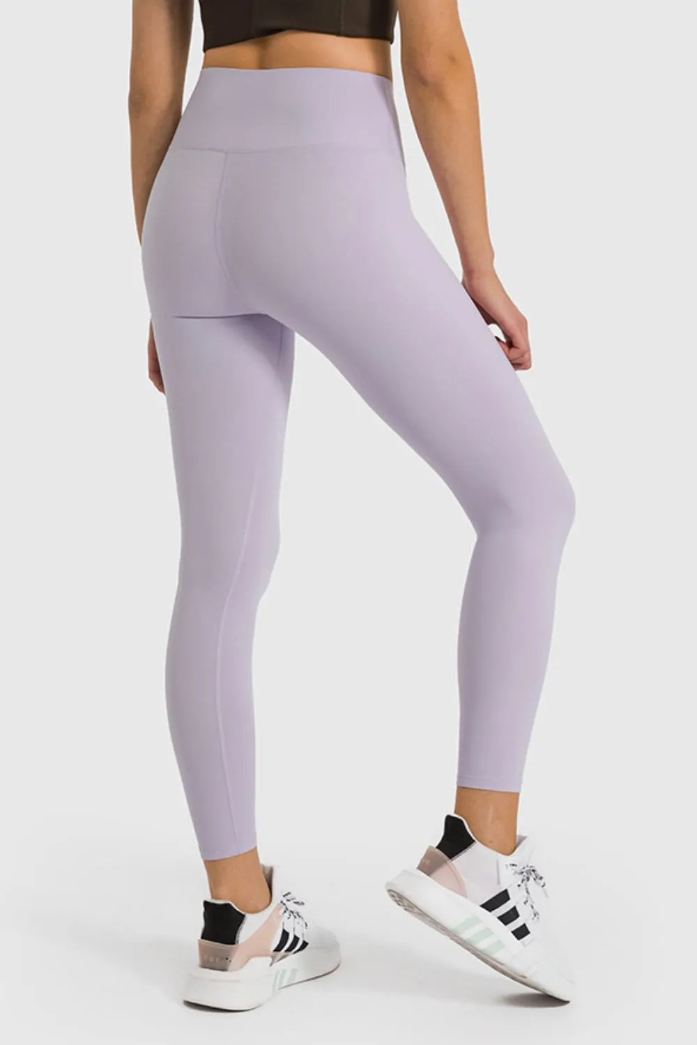 Wide High-Waist Cropped Athletic Yoga Legging Pants