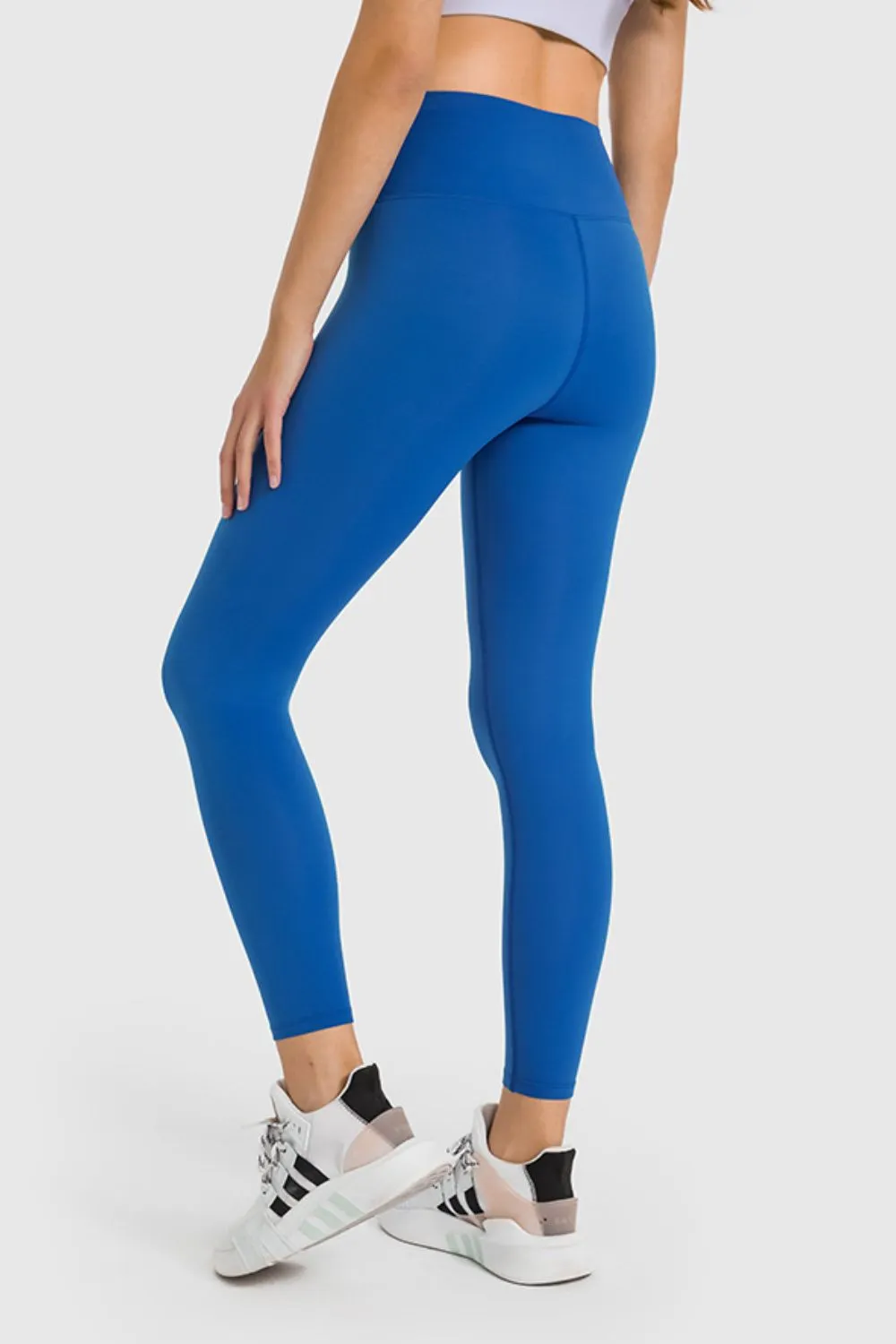 Wide High-Waist Cropped Athletic Yoga Legging Pants