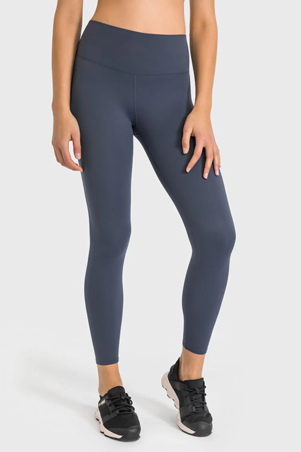 Wide High-Waist Cropped Athletic Yoga Legging Pants