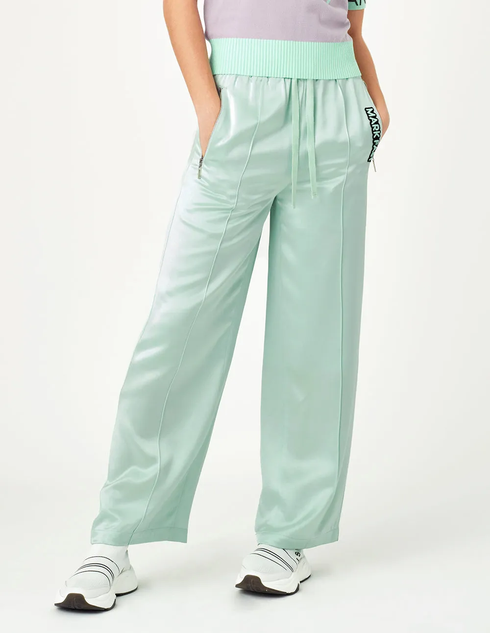 Women High Waist Straight Cut Wide Leg Pants