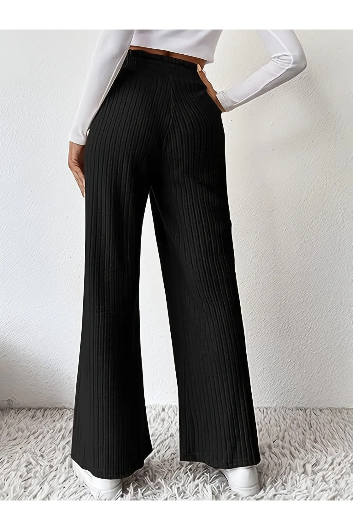 Women Ribbed High Waist Pants