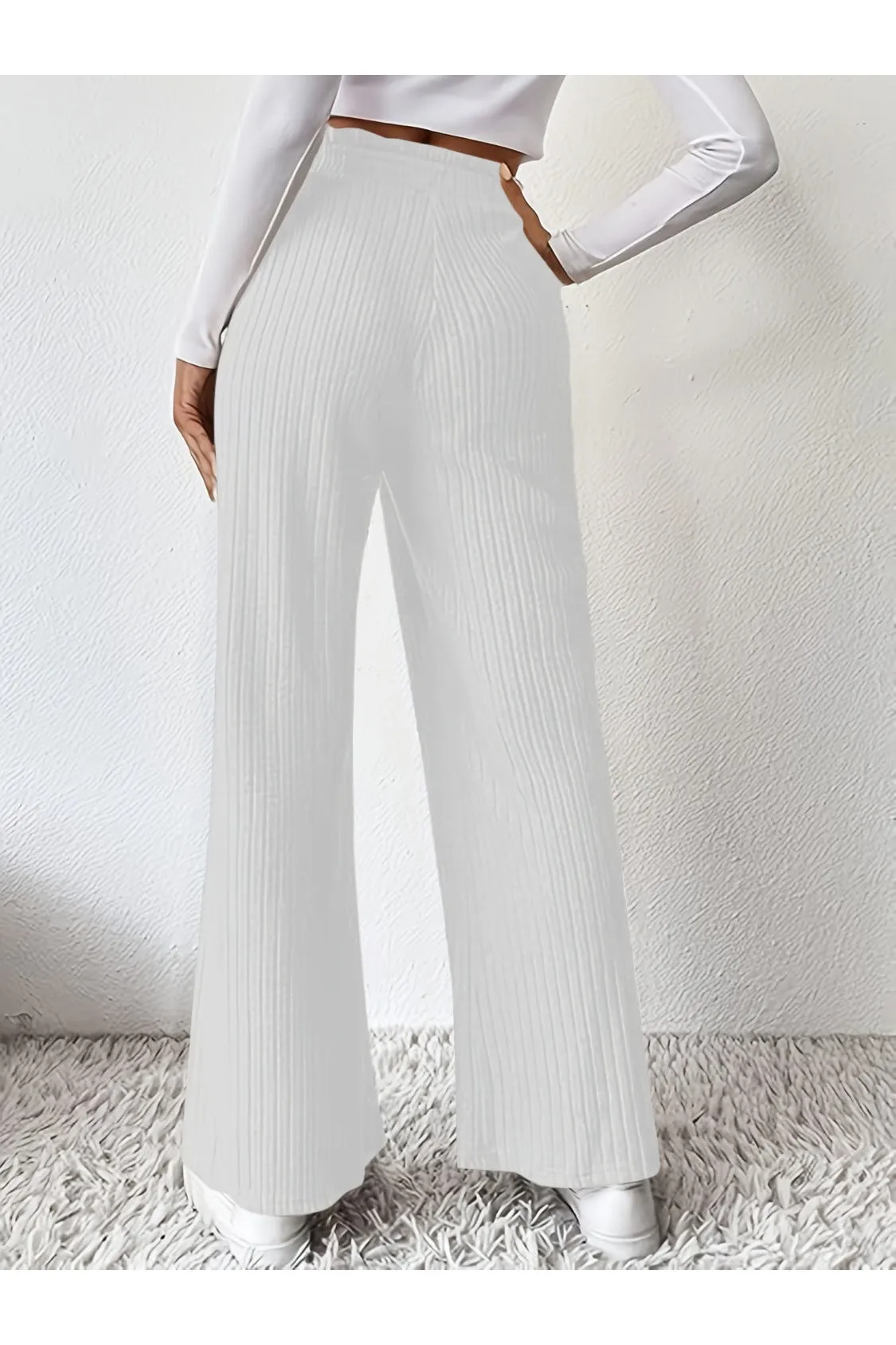 Women Ribbed High Waist Pants