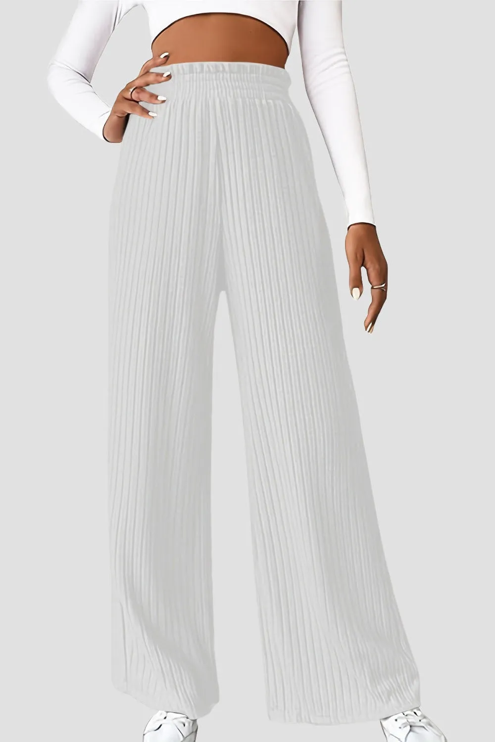 Women Ribbed High Waist Pants