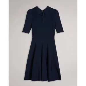 Women Wmd-Hillder-Delicate Pointelle Knit Dress - Dk-Blue