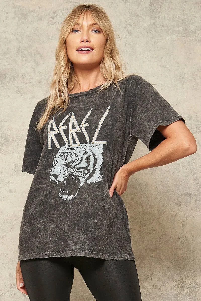 Women's A Mineral Washed Graphic T-shirt