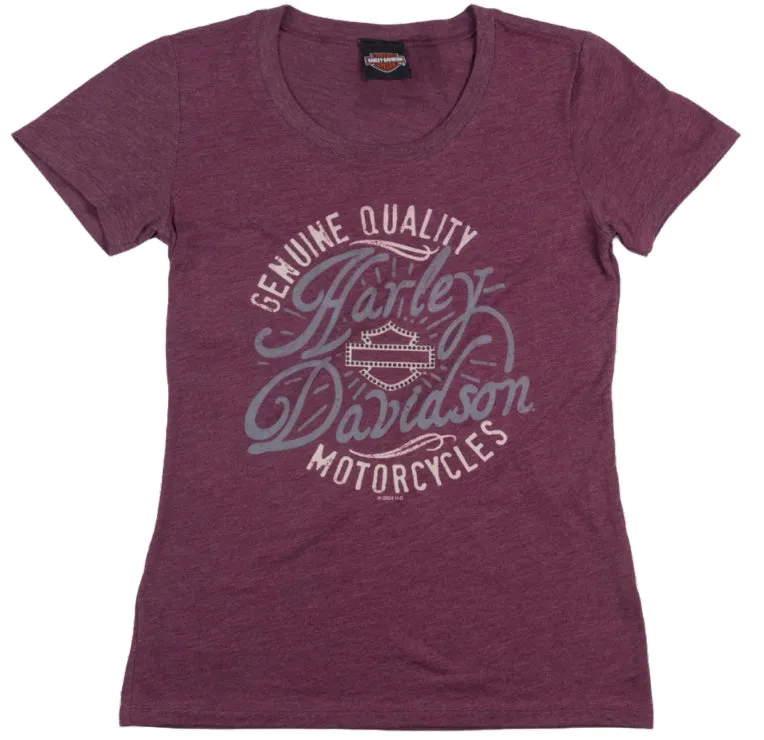 Women's Circular Maroon Tri-Blend T