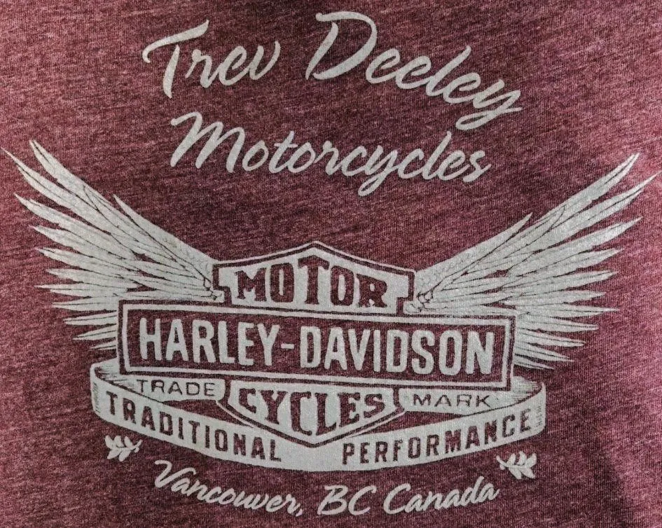 Women's Circular Maroon Tri-Blend T