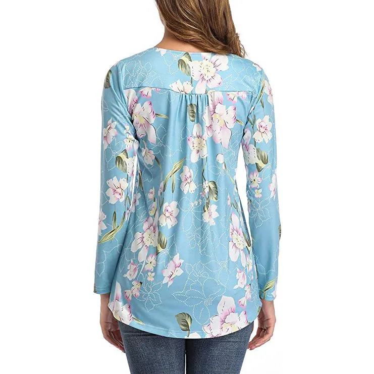 Women's Long Sleeve Flare Tunic Tops