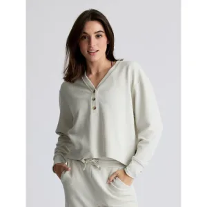 Women's Waffle Long Sleeve Henley