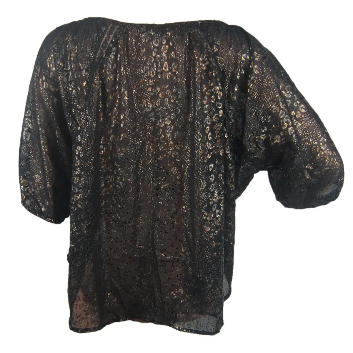 Wrangler Women's Rock 47 Western Metallic Sheer Shirt - LJ4006X