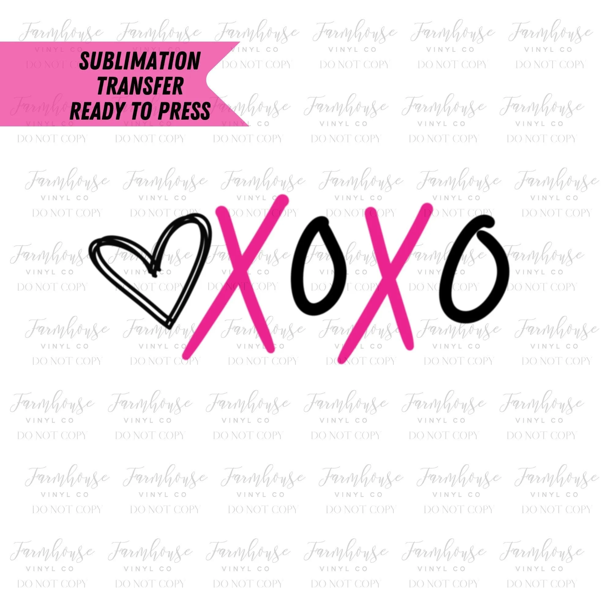 XOXO Heart Love, Ready To Press, Sublimation Transfers, DIY Shirt, Sublimation, Transfer Ready To Press, Valentine Heat Transfer Design