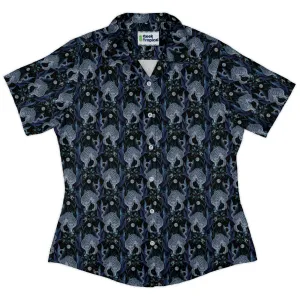 Year of the Tiger Blue Curvy Button Up Shirt